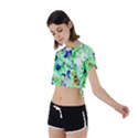 Summer Sequins Tie Back Short Sleeve Crop Tee View2