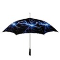 Blue electric Thunder Storm, Colorful Lightning graphic Straight Umbrellas View3