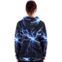 Blue electric Thunder Storm, Colorful Lightning graphic Women s Zipper Hoodie View2