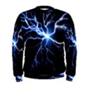 Blue electric Thunder Storm, Colorful Lightning graphic Men s Sweatshirt View1