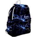 Blue electric Thunder Storm, Colorful Lightning graphic Top Flap Backpack View2