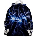 Blue electric Thunder Storm, Colorful Lightning graphic Top Flap Backpack View3