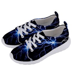 Blue Electric Thunder Storm, Colorful Lightning Graphic Women s Lightweight Sports Shoes by picsaspassion