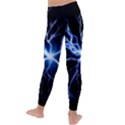 Blue electric Thunder Storm, Colorful Lightning graphic Kids  Lightweight Velour Leggings View4