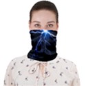 Blue electric Thunder Storm, Colorful Lightning graphic Face Covering Bandana (Adult) View1