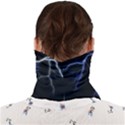 Blue electric Thunder Storm, Colorful Lightning graphic Face Covering Bandana (Adult) View2