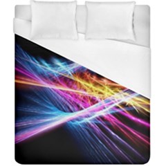 Colorful Neon Light Rays, Rainbow Colors Graphic Art Duvet Cover (california King Size) by picsaspassion