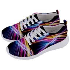 Colorful Neon Light Rays, Rainbow Colors Graphic Art Men s Lightweight Sports Shoes by picsaspassion