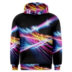 Colorful Neon Light Rays, Rainbow Colors Graphic Art Men s Overhead Hoodie