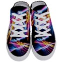 Colorful Neon Light rays, rainbow colors graphic art Half Slippers View1