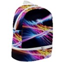 Colorful Neon Light rays, rainbow colors graphic art Zip Bottom Backpack View2