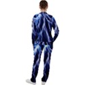 Blue Lightning at night, modern graphic art  Casual Jacket and Pants Set View2