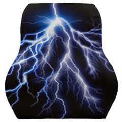 Blue Lightning At Night, Modern Graphic Art  Car Seat Back Cushion  by picsaspassion