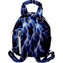 Blue Lightning at night, modern graphic art  Travel Backpacks View2