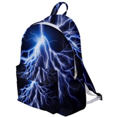 Blue Lightning At Night, Modern Graphic Art  The Plain Backpack by picsaspassion