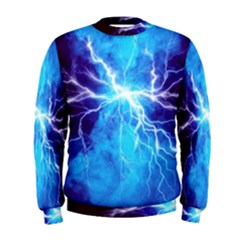 Blue Lightning Thunder At Night, Graphic Art 3 Men s Sweatshirt