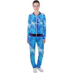 Blue Lightning Thunder At Night, Graphic Art 3 Casual Jacket And Pants Set by picsaspassion