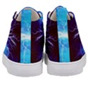 Blue Lightning thunder at night, graphic art 3 Kids  Mid-Top Canvas Sneakers View4