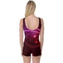 Colorful arcs in neon light, graphic art One Piece Boyleg Swimsuit View2