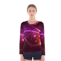 Colorful Arcs In Neon Light, Graphic Art Women s Long Sleeve Tee