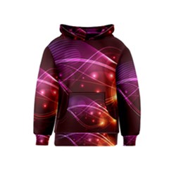 Colorful Arcs In Neon Light, Graphic Art Kids  Pullover Hoodie by picsaspassion