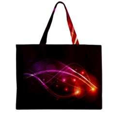 Colorful Arcs In Neon Light, Graphic Art Zipper Mini Tote Bag by picsaspassion