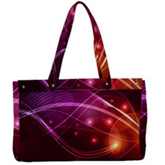 Colorful Arcs In Neon Light, Graphic Art Canvas Work Bag by picsaspassion