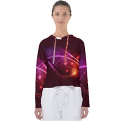 Colorful Arcs In Neon Light, Graphic Art Women s Slouchy Sweat