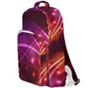 Colorful arcs in neon light, graphic art Double Compartment Backpack View1