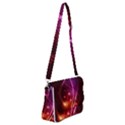  Colorful arcs in neon light, modern graphic art Shoulder Bag with Back Zipper View1