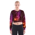  Colorful arcs in neon light, modern graphic art Cropped Sweatshirt View1