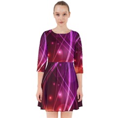  Colorful Arcs In Neon Light, Modern Graphic Art Smock Dress by picsaspassion