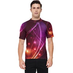  Colorful Arcs In Neon Light, Modern Graphic Art Men s Short Sleeve Rash Guard by picsaspassion