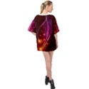  Colorful arcs in neon light, modern graphic art Oversized Chiffon Top View2