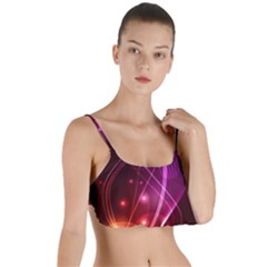  Colorful Arcs In Neon Light, Modern Graphic Art Layered Top Bikini Top  by picsaspassion