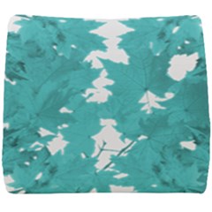 Blue Autumn Maple Leaves Collage, Graphic Design Seat Cushion by picsaspassion