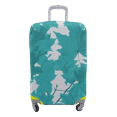 Blue Autumn Maple Leaves Collage, Graphic Design Luggage Cover (small) by picsaspassion