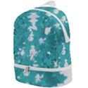 Blue Autumn Maple leaves collage, graphic design Zip Bottom Backpack View1