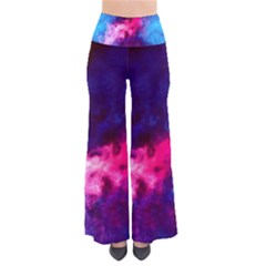 Colorful Pink And Blue Disco Smoke - Mist, Digital Art So Vintage Palazzo Pants by picsaspassion