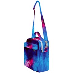 Colorful Pink And Blue Disco Smoke - Mist, Digital Art Crossbody Day Bag by picsaspassion