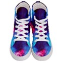 Colorful Pink and Blue Disco smoke - mist, digital art Women s Hi-Top Skate Sneakers View1