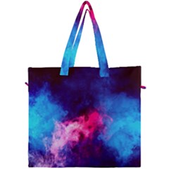 Colorful Pink And Blue Disco Smoke - Mist, Digital Art Canvas Travel Bag by picsaspassion