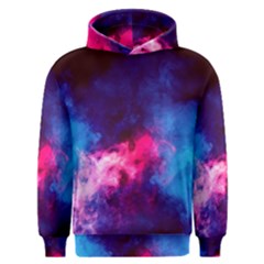 Colorful Pink And Blue Disco Smoke - Mist, Digital Art Men s Overhead Hoodie