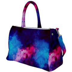 Colorful Pink And Blue Disco Smoke - Mist, Digital Art Duffel Travel Bag by picsaspassion