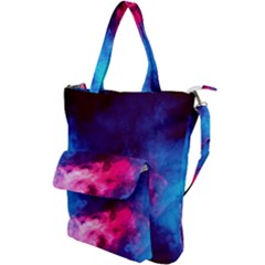 Colorful Pink And Blue Disco Smoke - Mist, Digital Art Shoulder Tote Bag by picsaspassion