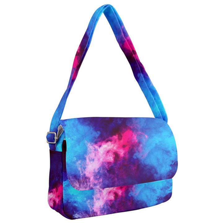 Colorful Pink and Blue Disco smoke - mist, digital art Courier Bag