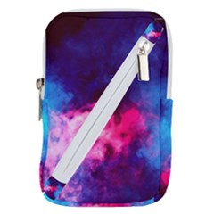 Colorful Pink And Blue Disco Smoke - Mist, Digital Art Belt Pouch Bag (large) by picsaspassion