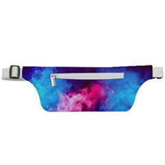 Colorful Pink And Blue Disco Smoke - Mist, Digital Art Active Waist Bag by picsaspassion