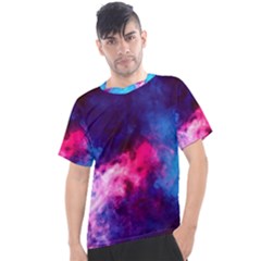 Colorful Pink And Blue Disco Smoke - Mist, Digital Art Men s Sport Top by picsaspassion