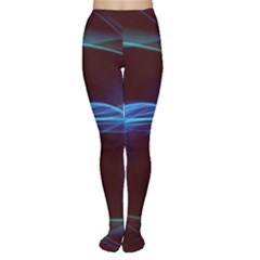 Light Waves In Blue And Green, Graphic Art Tights by picsaspassion